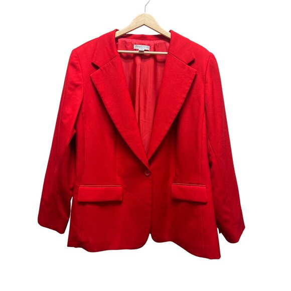 Pendleton Vintage Y2K Red Wool Oversized Blazer - Picture 2 of 8